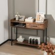 Long Console Table with Drawer and Metal Frame Discount