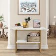 48 Inch 2-Tier Console Table with Gold Finished Frame For Sale