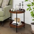 2-Tier Retro End Table with Bottom Shelf Online Hot Sale