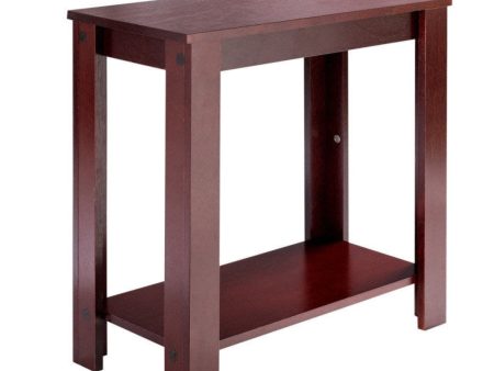 Espresso Wooden Sofa End Table Side Table For Sale