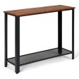 Wood Console Sofa Table with Adjustable Feet and Storage Shelf Hot on Sale