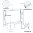 2-Tier Console X-Design Sofa Side Accent Table For Sale