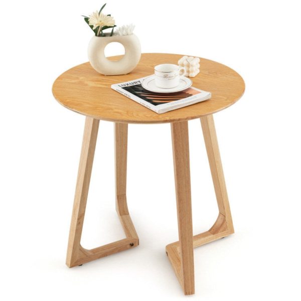 24 Inch Round End Table with Adjustable Foot Pads on Sale