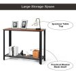 Wood Console Sofa Table with Adjustable Feet and Storage Shelf Hot on Sale