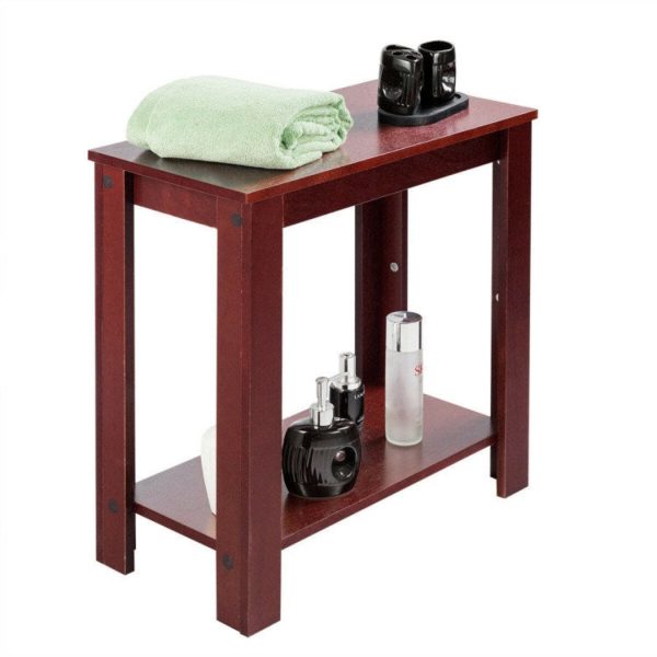 Espresso Wooden Sofa End Table Side Table For Sale