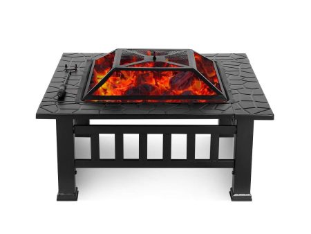 Upland 32inch Charcoal Fire Pit with Cover Online now