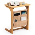 Bamboo Sofa Table End Table Bedside Table with Storage Bag For Cheap