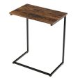 C-shaped Industrial End Table with Metal Frame For Cheap