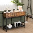 2 Drawers Console Table with Metal Frame for Living Room For Cheap