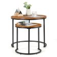 Set of 2 Modern Round Stacking Nesting Coffee Tables Online Hot Sale