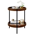 2-Tier Retro End Table with Bottom Shelf Online Hot Sale