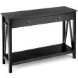 Console Table with Drawer Storage Shelf for Entryway Hallway Discount