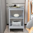 3-Tier Nightstand End Table with X Design Storage Online Hot Sale