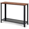 Wood Console Sofa Table with Adjustable Feet and Storage Shelf Hot on Sale