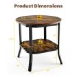 2-Tier Round End Table with Storage Shelf for Living Room Online Sale