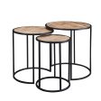 U_STYLE Rustic Metal Nesting Side End Tables,Set of 3 RT For Cheap