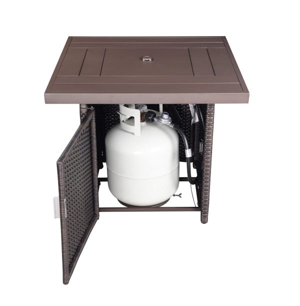 28  Outdoor Wicker Patio Propane Gas Fire Pit Table Online now