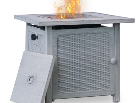 Trustmade 28” Slat Top Gas Fire Pit Table Online now