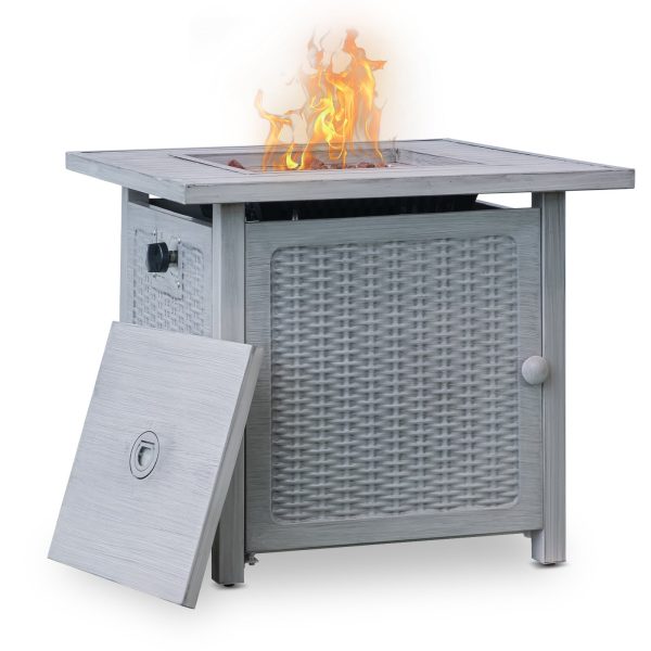 Trustmade 28” Slat Top Gas Fire Pit Table Online now